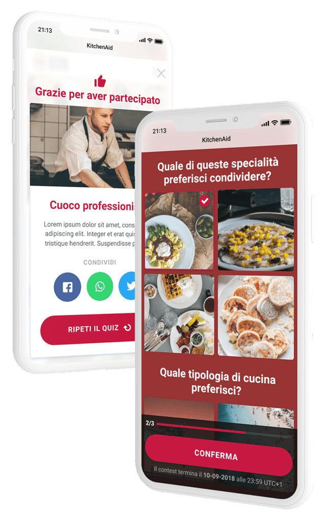 Panoramica quiz mobile contest